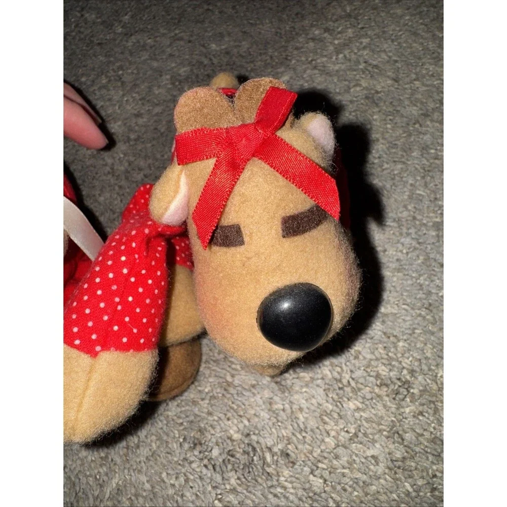 Vtg 1986 Hallmark Randy Ramona Set Reindeer Mini Plush Figure Toy Christmas